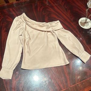 ASTR The Label cream one shouldered blouse, size small